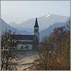 Janvier 11  ·  L'église Saint Martin et le Pic du Gabizos - Asson  ·  © stockli